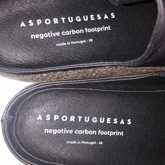 ASPORTUGUESAS clogs women Size 9 Black 000 Corn Biofiber - Picture 10 of 12